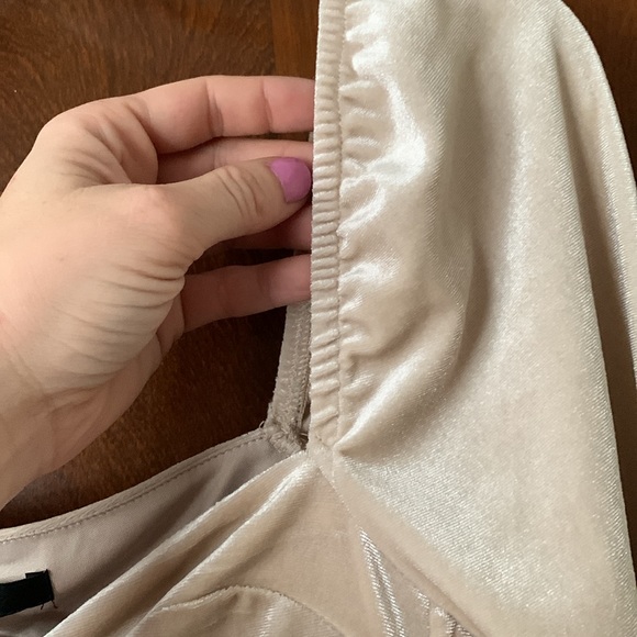 Brand new forever 21 champagne, velvet baby doll mini dress 😍😍😍 - Picture 9 of 14